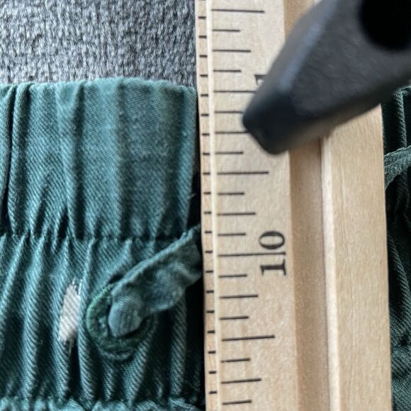 Garnet Hill Pants Womens Small Green Tencel Linen Cropped Drawstring Pull On - Picture 8 of 12